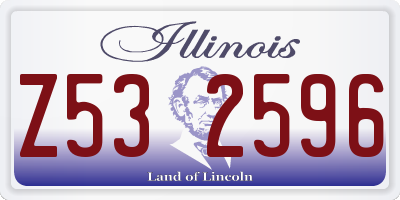 IL license plate Z532596
