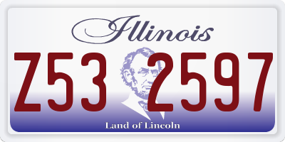 IL license plate Z532597