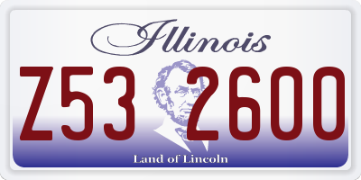 IL license plate Z532600