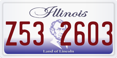 IL license plate Z532603