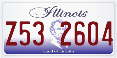 IL license plate Z532604