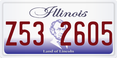 IL license plate Z532605