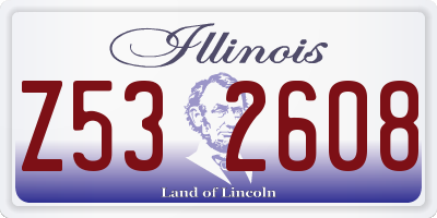 IL license plate Z532608