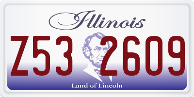 IL license plate Z532609