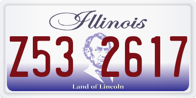 IL license plate Z532617