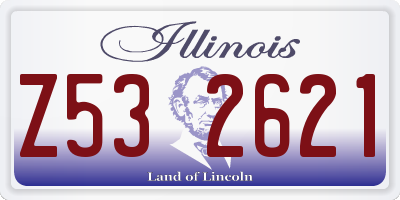 IL license plate Z532621