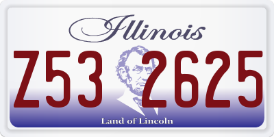 IL license plate Z532625
