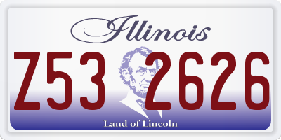 IL license plate Z532626