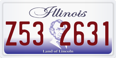 IL license plate Z532631