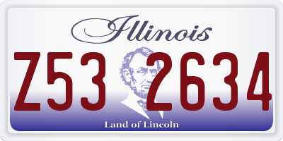 IL license plate Z532634