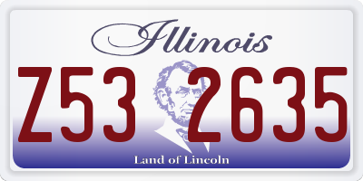 IL license plate Z532635