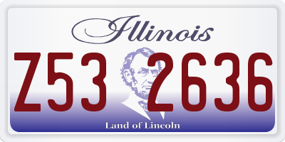 IL license plate Z532636