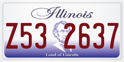 IL license plate Z532637