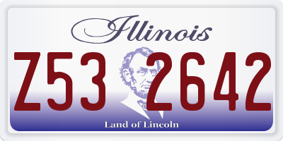 IL license plate Z532642