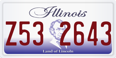 IL license plate Z532643