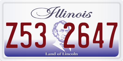 IL license plate Z532647