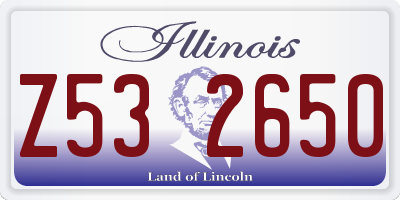 IL license plate Z532650