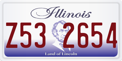 IL license plate Z532654