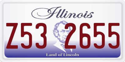 IL license plate Z532655
