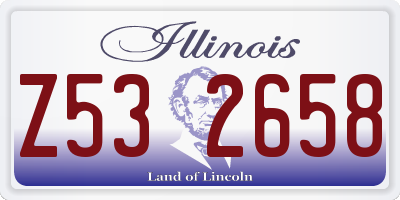 IL license plate Z532658