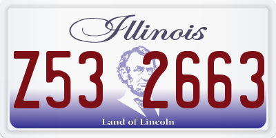 IL license plate Z532663