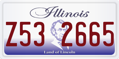 IL license plate Z532665