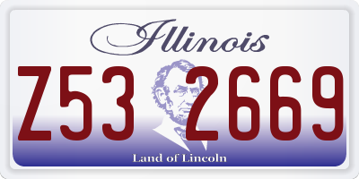 IL license plate Z532669