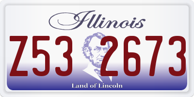 IL license plate Z532673