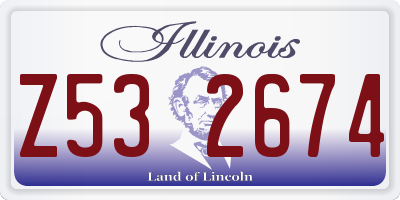 IL license plate Z532674