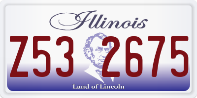 IL license plate Z532675
