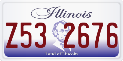 IL license plate Z532676
