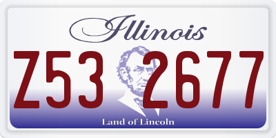 IL license plate Z532677