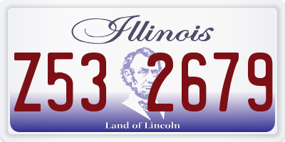 IL license plate Z532679