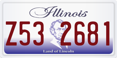 IL license plate Z532681