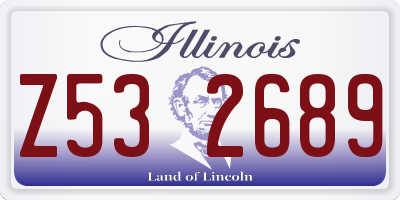 IL license plate Z532689