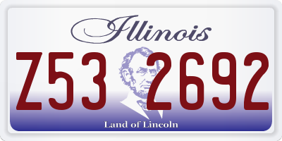 IL license plate Z532692