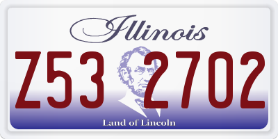 IL license plate Z532702