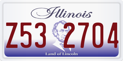 IL license plate Z532704