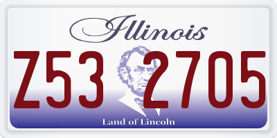 IL license plate Z532705