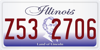 IL license plate Z532706