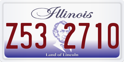 IL license plate Z532710