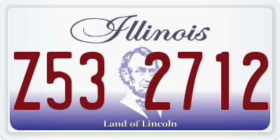 IL license plate Z532712
