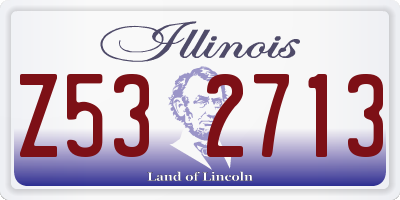 IL license plate Z532713