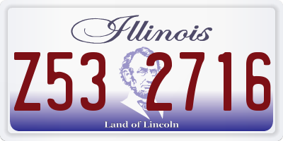 IL license plate Z532716