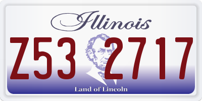 IL license plate Z532717