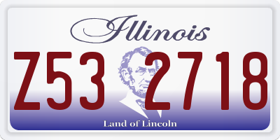 IL license plate Z532718