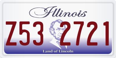 IL license plate Z532721