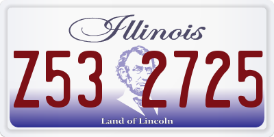 IL license plate Z532725