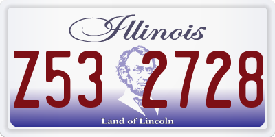 IL license plate Z532728