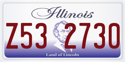 IL license plate Z532730